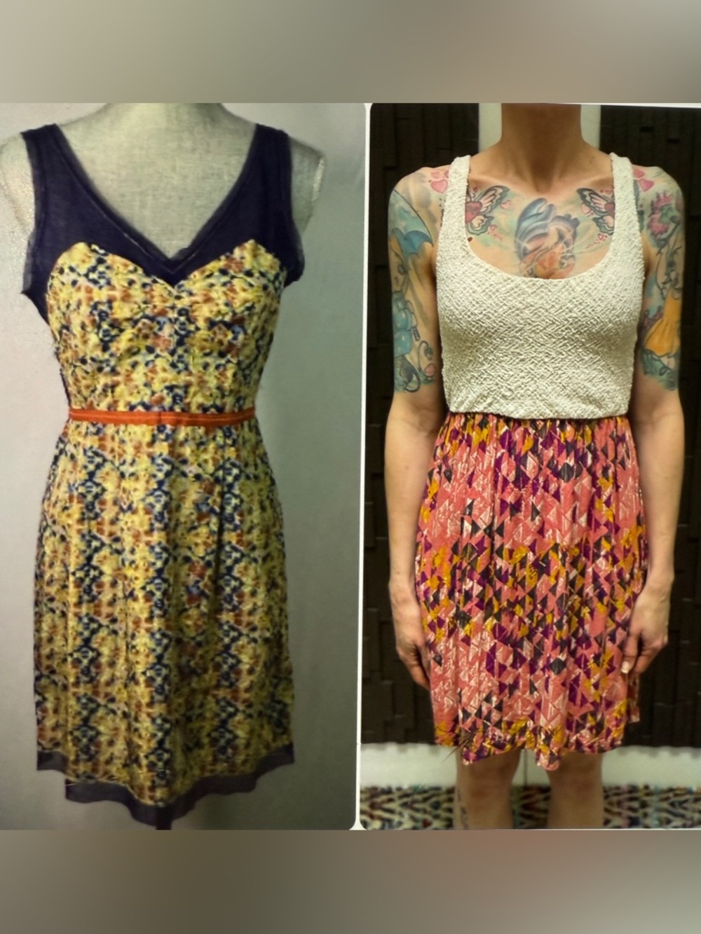 Sleeveless lightweight boho mini dresses (2 styles) from Urban Outfitters size 6